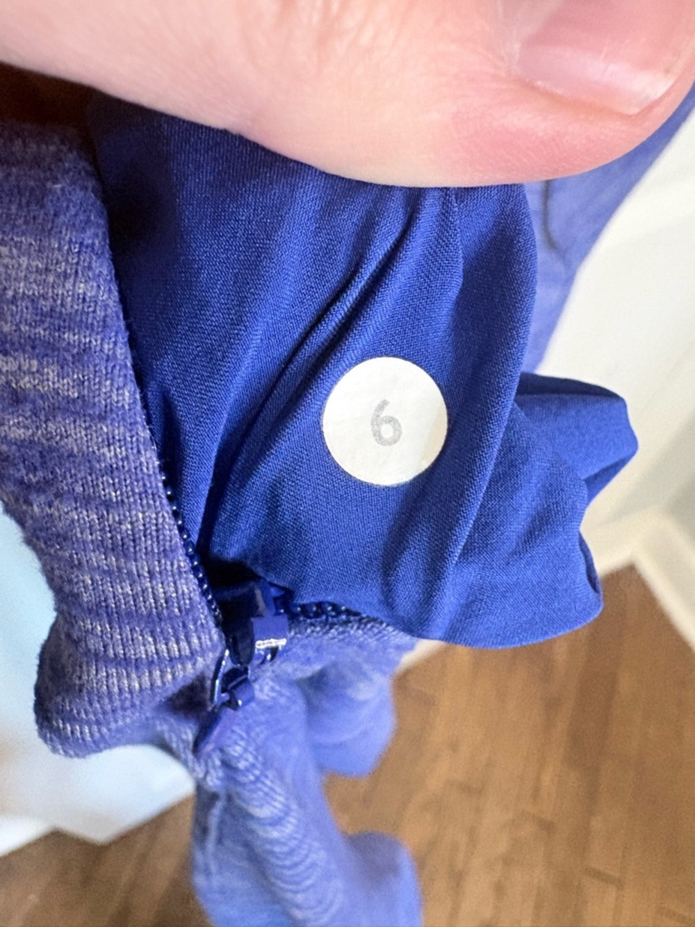 Lululemon &go Where-To Dress Heathered Sapphire Blue Rulu Travel Dress Size 6 - Picture 9 of 10